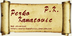 Perko Kamatović vizit kartica